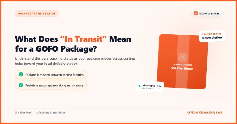 What Does “In Transit” Mean for a GOFO Package?